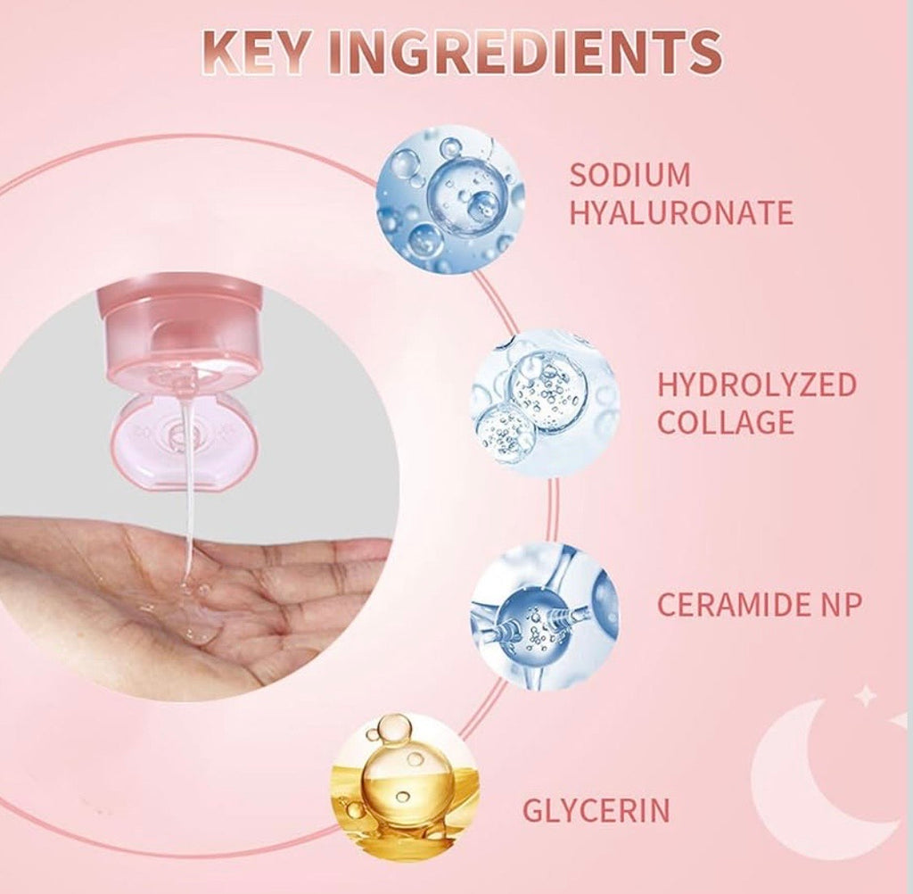 Collagen Night Wrapping Peel Off Facial Mask with Jelly Brush