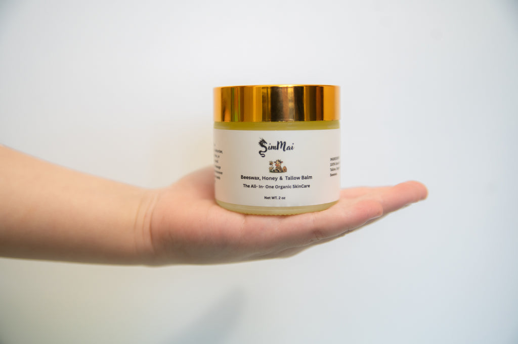 Beef Tallow Balm, combined with Beeswax and Honey