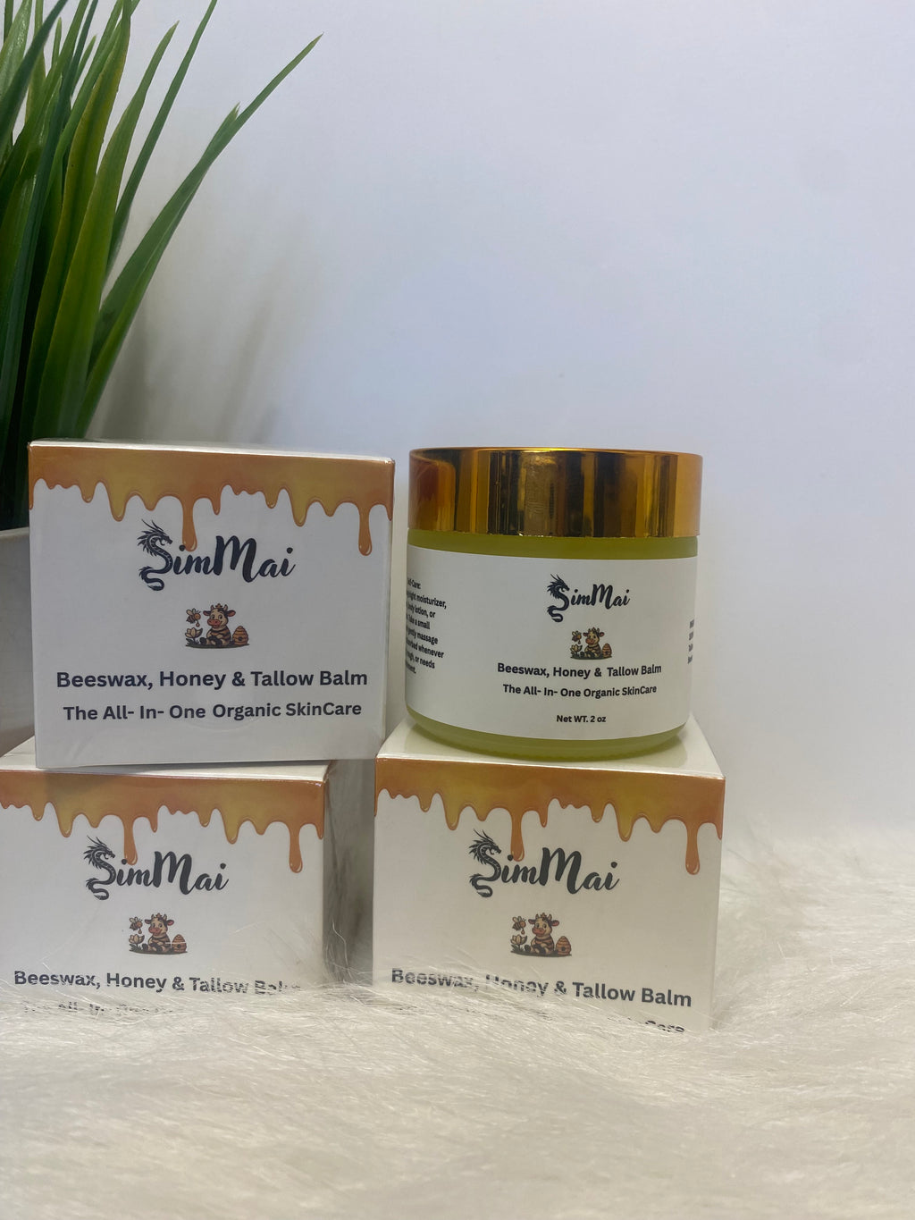 Beef Tallow Balm, combined with Beeswax and Honey