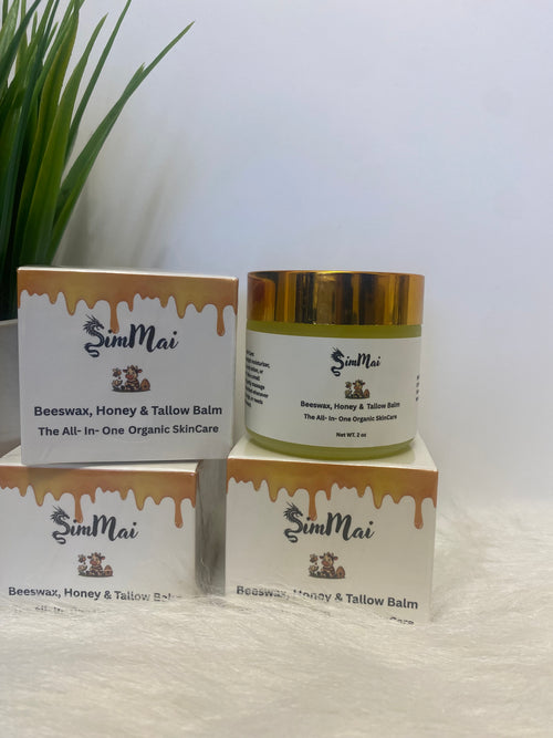 Beef Tallow Balm, combined with Beeswax and Honey